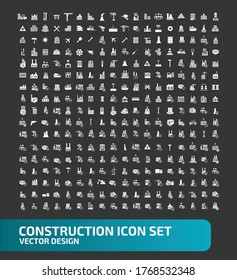 Construction and building vector icon set