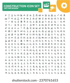 Construction And Building Vector Icon Set