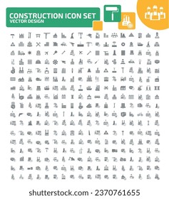 Construction And Building Vector Icon Set