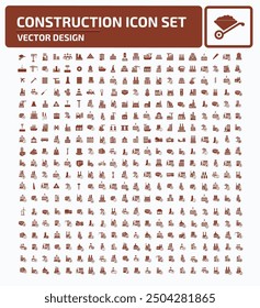 Construction And Building Vector Icon Set