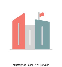 Construction buildings USA icon. Simple color vector elements of America icons for ui and ux, website or mobile application