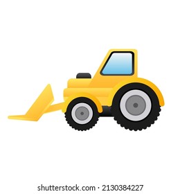 construction bulldozer cartoon vector illustration isolated object