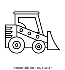 
 Icono del vector del bulldozer de construcción que puede modificar o editar fácilmente
