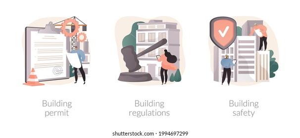 Construction business abstract concept vector illustrations.