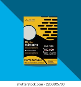 Construction Business Flyer Template with yellow and black color, Corporate construction tools flyer design, home improvement flyer template, home repair flyer.