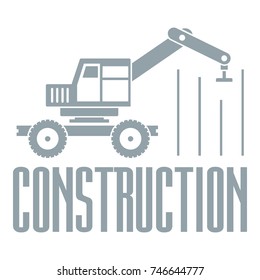 Construction business logo. Simple illustration of construction business vector logo for web