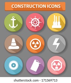 Construction buttons,colorful version,vector
