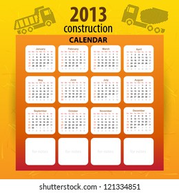Construction calendar 2013