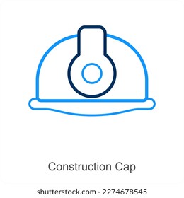 Construction Cap and cap icon concept