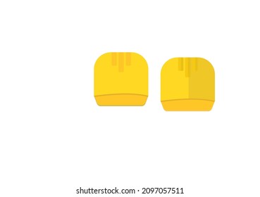 Construction cap, illustration, vector on a white background.