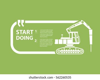 Construction car design,clean vector