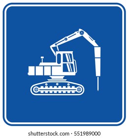 Construction car icon design,clean vector