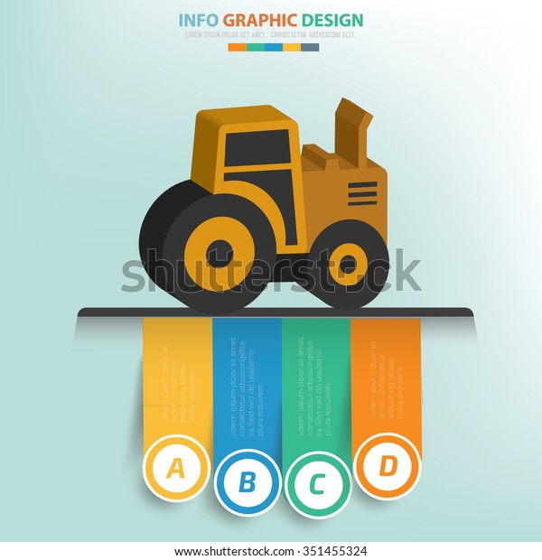 Construction car info graphic design,label\
for text,vector