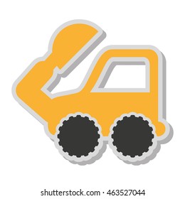 construction car toy kids icon vector illustration design