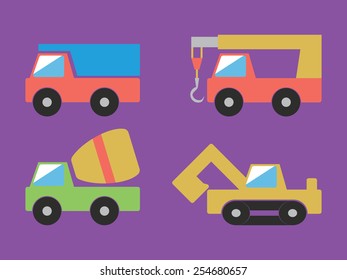 Construction cars set