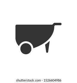 Construction cart icon vector. basket icon vector illustration