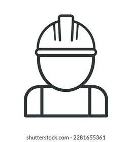Icono de símbolo del trabajador de carácter de construcción