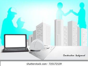 Construction and city background