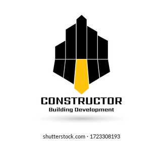 Construction City Tower Logo Modern Real Stock Vector (Royalty Free ...