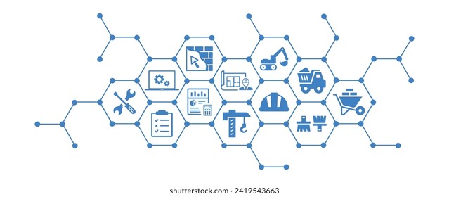 construcción , ingeniería civil , concepto de arquitectura ilustración vectorial