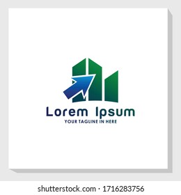 plantilla de diseño de logotipo vectorial, plantilla de logotipo inmobiliario