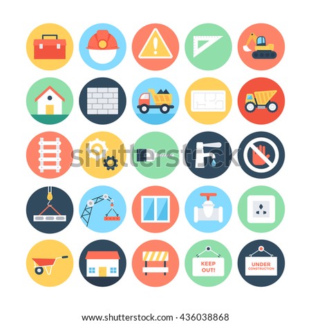 Construction Colored Vector Icons 2