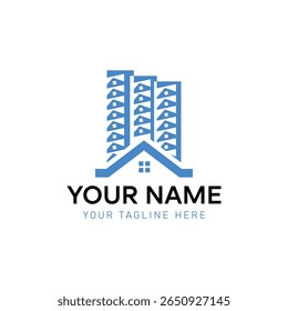 Plantilla de diseño de logotipo de empresa de construcción