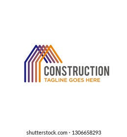 construction company logo design vector template. building company icon. architecture icon