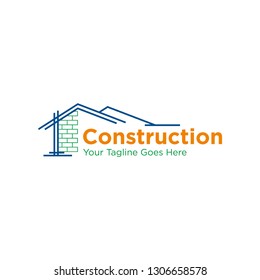 construction company logo design vector template. building company icon. architecture icon