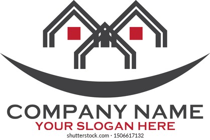 construction company logo vector art home 
