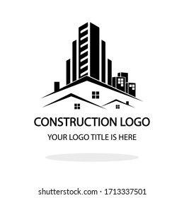 construction company logo. vector.  Branding Logo Design For Constriction Real State Business