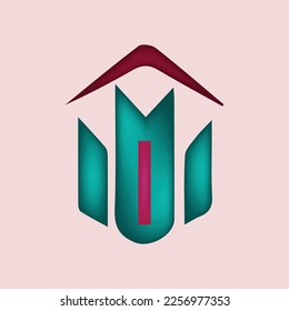 Diseño de logotipo único de la empresa de construcción