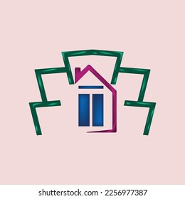 Construction company unique logo design
