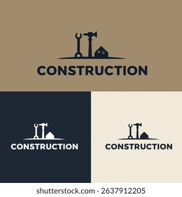 Construction company unique logo design