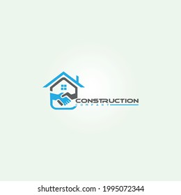 Diseño del logotipo vectorial de la empresa de construcción.