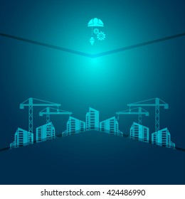 construction concept background vector illustration