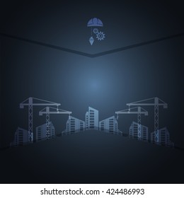 construction concept background vector illustration