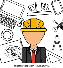 construction concept design, vector illustration eps10 graphic 