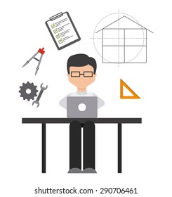 construction concept design, vector illustration eps10 graphic 