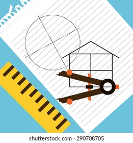 construction concept design, vector illustration eps10 graphic 