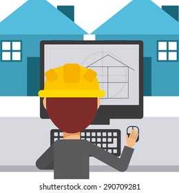 construction concept design, vector illustration eps10 graphic 