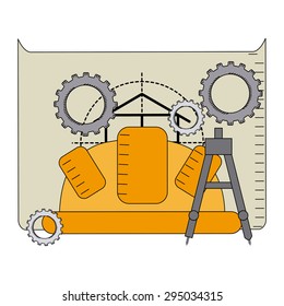 construction concept design, vector illustration eps10 graphic 