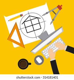 construction concept design, vector illustration eps10 graphic 