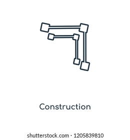 Construction concept line icon. Linear Construction concept outline symbol design. This simple element illustration can be used for web and mobile UI/UX.