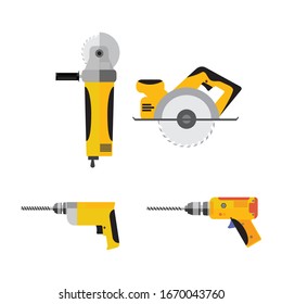 Construction concept tools all of tools supplies for house repair builder on white background vector illustration