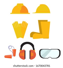 Construction concept tools all of tools supplies for house repair builder on white background vector illustration