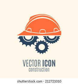 Construction conceptual logo. Perfect for your presentations, background, brochures  and banners. Vector illustration