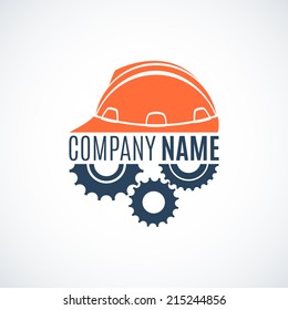 Construction conceptual logo. Perfect for your presentations, background, brochures and banners. Vector illustration