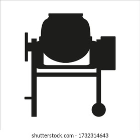 mezclador de hormigón de construcción. ilustración para diseño web y móvil.