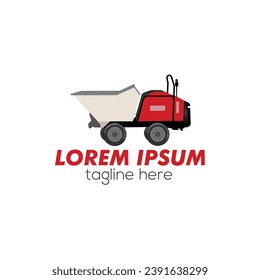 Construction concrete Power trowel logo design isolated vector template illustration